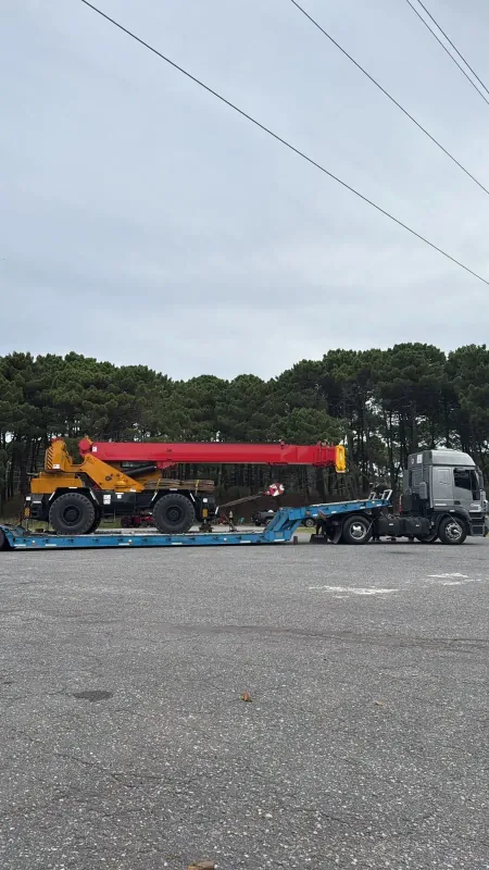 Carretón con máquina vial 6